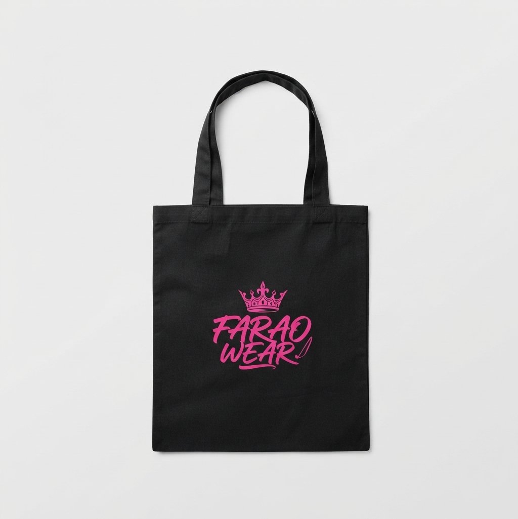 Standard Tote Bag Black & Pink 2