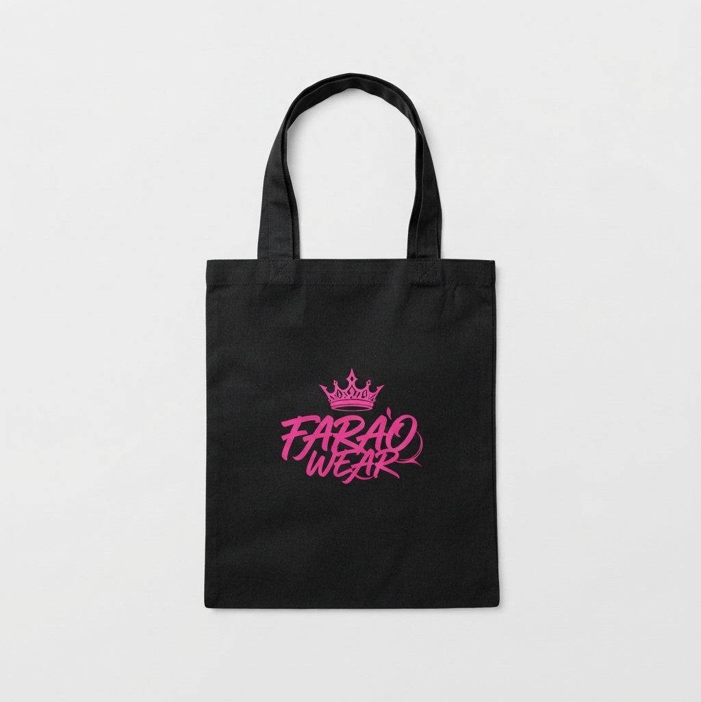 Standard Tote Bag Black & Pink 3