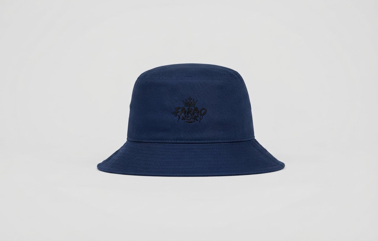 Bucket Hat Blue & Pink Logo Orig