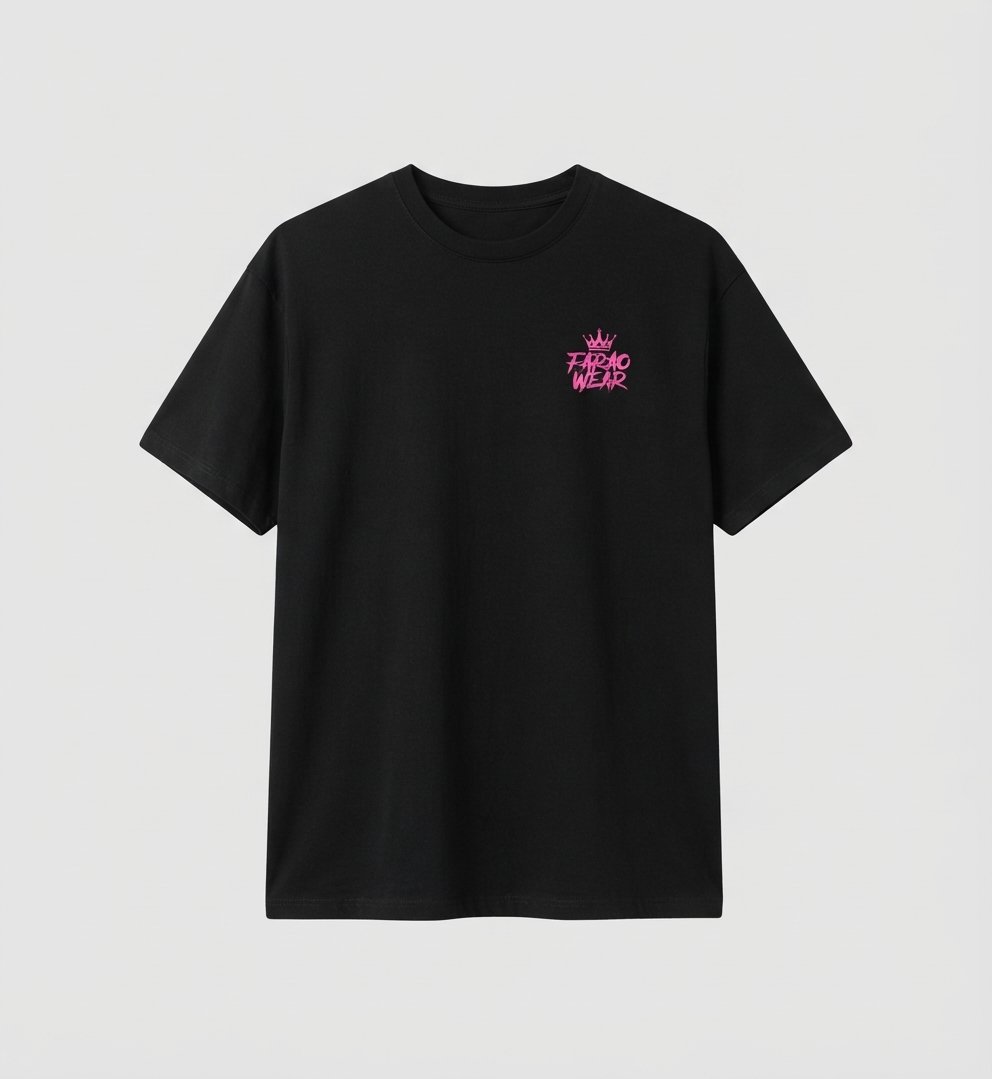 Parasola Oversized T-Shirt Black & Pink